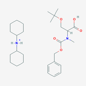 molecular formula C28H47N2O5+ B1436964 Z-N-Me-D-Ser(tBu)-OH DCHA CAS No. 1589095-95-3