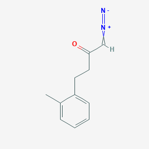 molecular formula C11H12N2O B14369645 1-Diazonio-4-(2-methylphenyl)but-1-en-2-olate CAS No. 90266-00-5
