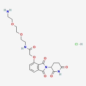 molecular formula C21H27ClN4O8 B1436967 沙利度胺-O-酰胺-PEG2-C2-NH2 盐酸盐 CAS No. 2376990-30-4