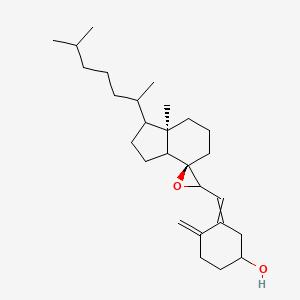 B1436968 (S,Z)-3-(((1R,3aR,3'R,4R,7aR)-7a-Methyl-1-((R)-6-methylheptan-2-yl)octahydrospiro[indene-4,2'-oxiran]-3'-yl)methylene)-4-methylenecyclohexan-1-ol CAS No. 89231-90-3