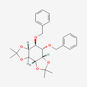 molecular formula C26H32O6 B1436970 (1S,2S,6S,7S,8S,9R)-4,4,11,11-tetramethyl-7,8-bis(phenylmethoxy)-3,5,10,12-tetraoxatricyclo[7.3.0.02,6]dodecane CAS No. 131233-62-0