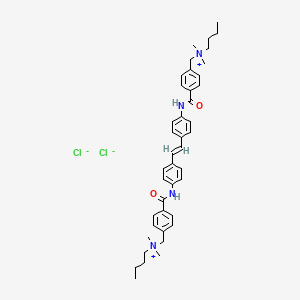 molecular formula C42H54Cl2N4O2 B1436975 4,4'-[1,2-Ethenediylbis(4,1-phenyleneiminocarbonyl)]bis(N-butyl-N,N-dimethylbenzenemethanaminium) Dichloride CAS No. 1296211-78-3