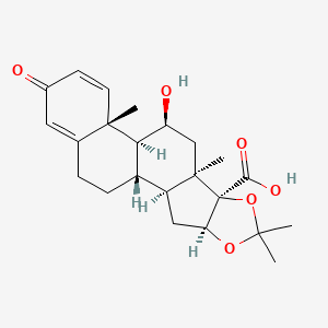 molecular formula C23H30O6 B1436977 Desglycolaldehyde-carboxyl Desonide CAS No. 117782-94-2
