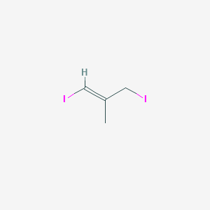 molecular formula C4H6I2 B1436979 1,3-Diiodo-2-methylprop-1-ene CAS No. 1634667-75-6