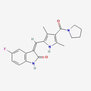 (Z)-3-((3,5-Dimethyl-4-(pyrrolidine-1-carbonyl)-1H-pyrrol-2-YL)methylene)-5-fluoroindolin-2-one