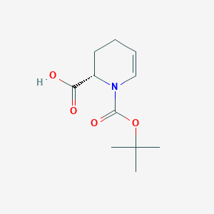 molecular formula C11H17NO4 B1436991 (S)-1-(tert-Butoxycarbonyl)-1,2,3,4-tetrahydropyridine-2-carboxylic acid CAS No. 222851-92-5