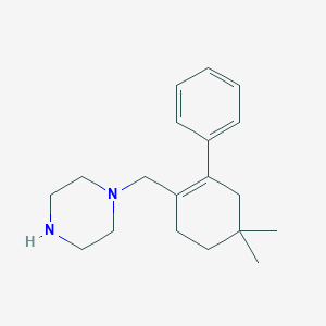 molecular formula C19H28N2 B1436992 1-[(4,4-Dimethyl-2-phenylcyclohexen-1-yl)methyl]piperazine CAS No. 2227206-05-3