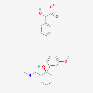 molecular formula C24H33NO5 B1436994 (1R)-2-[(dimethylamino)methyl]-1-(3-methoxyphenyl)cyclohexan-1-ol;2-hydroxy-2-phenylacetic acid CAS No. 280565-80-2