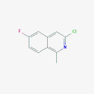 molecular formula C10H7ClFN B1436995 3-Chloro-6-fluoro-1-methylisoquinoline CAS No. 1446192-30-8