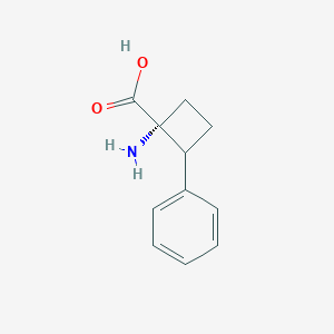 molecular formula C11H13NO2 B1437003 (1R,2S)-rel-1-amino-2-phenylcyclobutanecarboxylic acid CAS No. 18608-67-8