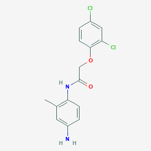 molecular formula C15H14Cl2N2O2 B1437006 N-(4-Amino-2-methylphenyl)-2-(2,4-dichlorophenoxy)acetamide CAS No. 1020057-10-6