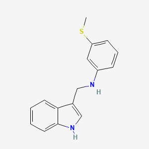 molecular formula C16H16N2S B1437009 N-(1H-indol-3-ylmethyl)-3-(methylsulfanyl)aniline CAS No. 1081133-51-8