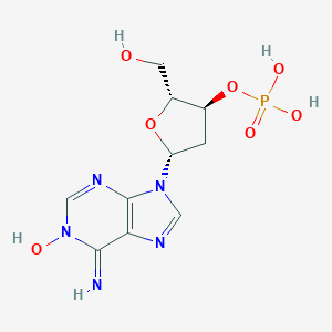 molecular formula C10H14N5O7P B143701 [(2R,3S,5R)-5-(1-hydroxy-6-iminopurin-9-yl)-2-(hydroxymethyl)oxolan-3-yl] dihydrogen phosphate CAS No. 125927-62-0