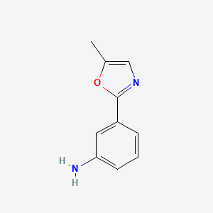 molecular formula C10H10N2O B1437011 3-(5-Methyl-1,3-oxazol-2-yl)aniline CAS No. 1082398-99-9