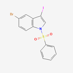 molecular formula C14H9BrINO2S B1437013 5-Bromo-3-iodo-1-(phenylsulfonyl)indole CAS No. 582305-43-9