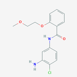 molecular formula C16H17ClN2O3 B1437015 N-(3-Amino-4-chlorophenyl)-2-(2-methoxyethoxy)-benzamide CAS No. 1020056-04-5