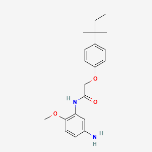 molecular formula C20H26N2O3 B1437018 N-(5-Amino-2-methoxyphenyl)-2-[4-(tert-pentyl)-phenoxy]acetamide CAS No. 1020055-05-3
