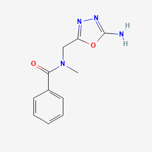 molecular formula C11H12N4O2 B1437023 N-[(5-amino-1,3,4-oxadiazol-2-yl)methyl]-N-methylbenzamide CAS No. 401623-14-1