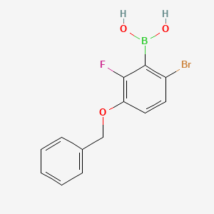 molecular formula C13H11BBrFO3 B1437027 3-(苄氧基)-6-溴-2-氟苯硼酸 CAS No. 957035-10-8