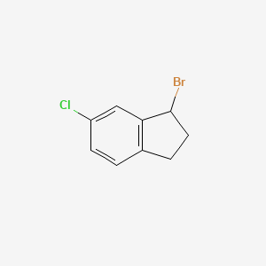 molecular formula C9H8BrCl B1437034 1-Bromo-6-chloro-2,3-dihydro-1H-indene CAS No. 939793-57-4