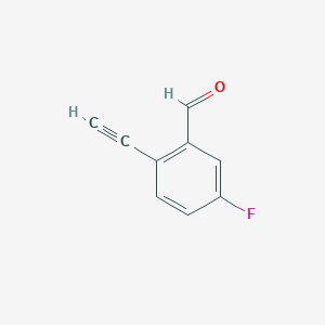 molecular formula C9H5FO B1437035 2-Ethynyl-5-fluorobenzaldehyde CAS No. 1015731-79-9