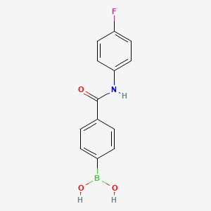 molecular formula C13H11BFNO3 B1437042 (4-((4-Fluorophenyl)carbamoyl)phenyl)boronic acid CAS No. 850568-27-3