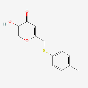 molecular formula C13H12O3S B1437043 5-hydroxy-2-((p-tolylthio)methyl)-4H-pyran-4-one CAS No. 204503-12-8