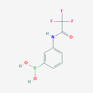 molecular formula C8H7BF3NO3 B1437053 (3-(2,2,2-三氟乙酰氨基)苯基)硼酸 CAS No. 88978-20-5