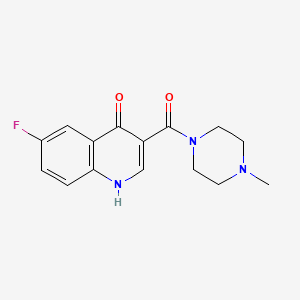 molecular formula C15H16FN3O2 B1437055 6-Fluoro-3-[(4-methylpiperazin-1-yl)carbonyl]quinolin-4-ol CAS No. 914658-84-7