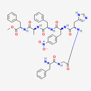 molecular formula C48H54N10O10 B1437056 H-Phe-Gly-His-p-nitro-Phe-Phe-Ala-Phe-OMe CAS No. 50572-79-7