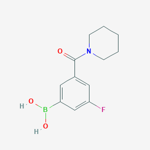 molecular formula C12H15BFNO3 B1437063 3-Fluoro-5-(piperidine-1-carbonyl)phenylboronic acid CAS No. 874219-43-9