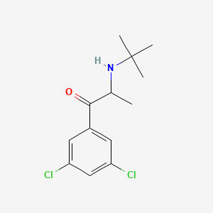 molecular formula C13H17Cl2NO B1437064 2-(Tert-butylamino)-1-(3,5-dichlorophenyl)propan-1-one CAS No. 1193779-48-4