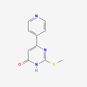 molecular formula C10H9N3OS B1437067 2-methylsulfanyl-6-pyridin-4-yl-1H-pyrimidin-4-one CAS No. 55361-63-2
