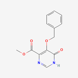 molecular formula C13H12N2O4 B1437069 5-(苄氧基)-6-氧代-1,6-二氢嘧啶-4-甲酸甲酯 CAS No. 845723-50-4