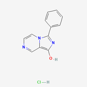 molecular formula C12H10ClN3O B1437073 3-Phenylimidazo[1,5-a]pyrazin-1-ol hydrochloride CAS No. 1170280-76-8