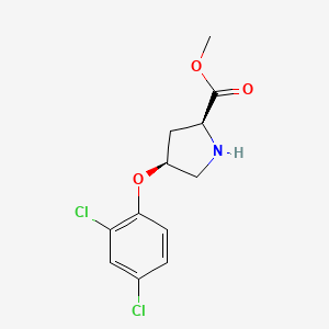 molecular formula C12H13Cl2NO3 B1437076 Methyl (2S,4S)-4-(2,4-dichlorophenoxy)-2-pyrrolidinecarboxylate CAS No. 1217706-55-2