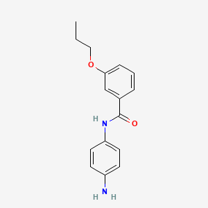 molecular formula C16H18N2O2 B1437077 N-(4-Aminophenyl)-3-propoxybenzamide CAS No. 1020055-03-1