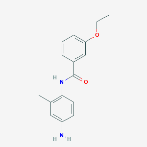 molecular formula C16H18N2O2 B1437082 N-(4-Amino-2-methylphenyl)-3-ethoxybenzamide CAS No. 1020057-93-5