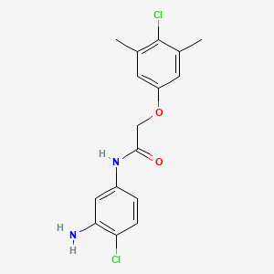 molecular formula C16H16Cl2N2O2 B1437083 N-(3-Amino-4-chlorophenyl)-2-(4-chloro-3,5-dimethylphenoxy)acetamide CAS No. 1020058-16-5