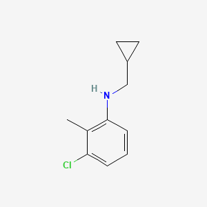 molecular formula C11H14ClN B1437087 3-Chloro-N-(cyclopropylmethyl)-2-methylaniline CAS No. 356539-51-0