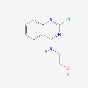 molecular formula C10H10ClN3O B143709 2-[(2-Chloroquinazolin-4-yl)amino]ethanol CAS No. 134517-34-3