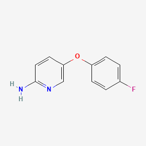 molecular formula C11H9FN2O B1437090 5-(4-Fluorophenoxy)pyridin-2-amine CAS No. 672945-75-4