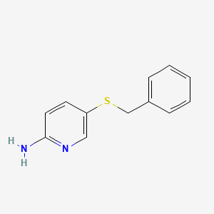 molecular formula C12H12N2S B1437091 5-(Benzylsulfanyl)pyridin-2-amine CAS No. 1019484-60-6