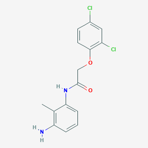 molecular formula C15H14Cl2N2O2 B1437094 N-(3-Amino-2-methylphenyl)-2-(2,4-dichlorophenoxy)acetamide CAS No. 1020056-35-2