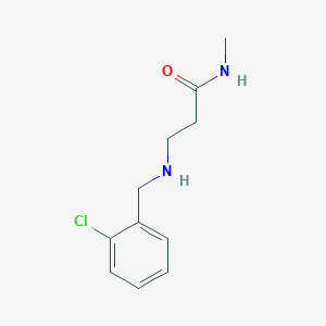 molecular formula C11H15ClN2O B1437098 3-[(2-Chlorobenzyl)amino]-N-methylpropanamide CAS No. 1040693-35-3