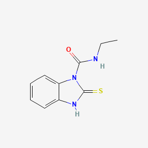 molecular formula C10H11N3OS B14371087 N-Ethyl-2-sulfanylidene-2,3-dihydro-1H-benzimidazole-1-carboxamide CAS No. 90715-02-9