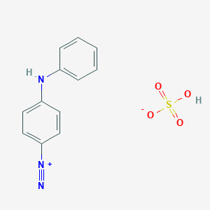 molecular formula C12H11N3O4S B143711 Benzenediazonium, 4-(phenylamino)-, sulfate (1:1) CAS No. 139479-06-4