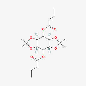 molecular formula C20H32O8 B1437111 [(1R,3R,7R,9S)-8-butanoyloxy-5,5,11,11-tetramethyl-4,6,10,12-tetraoxatricyclo[7.3.0.03,7]dodecan-2-yl] butanoate CAS No. 1307298-34-5