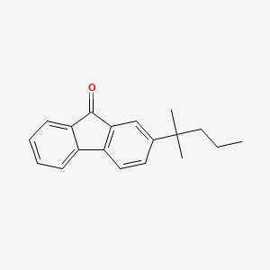 molecular formula C19H20O B14371133 2-(2-Methylpentan-2-YL)-9H-fluoren-9-one CAS No. 89991-14-0