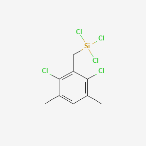 molecular formula C9H9Cl5Si B14371149 Trichloro[(2,6-dichloro-3,5-dimethylphenyl)methyl]silane CAS No. 90755-22-9